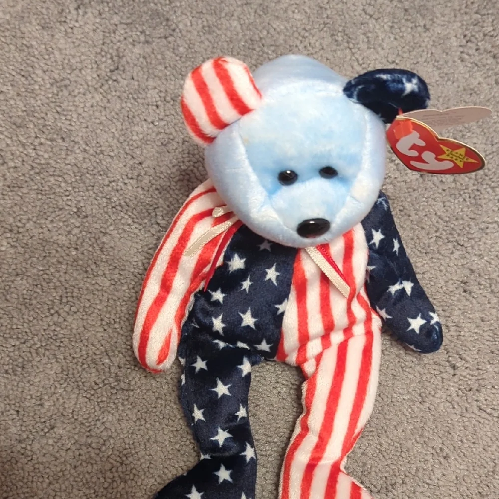 Ty Stars and Stripes Bear Plush Toy Spangle